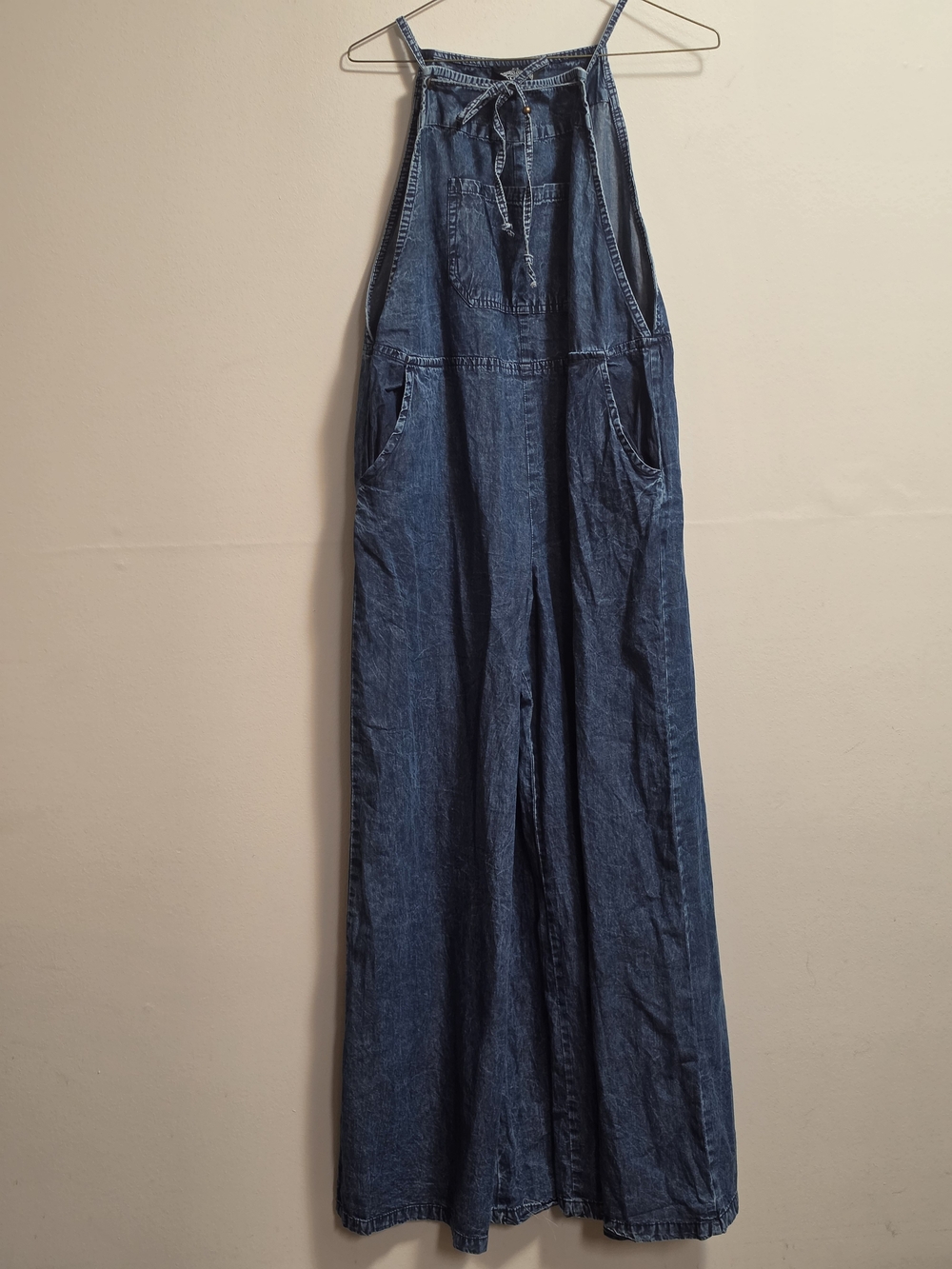 Denim Blue Wide-Leg Jumpsuit